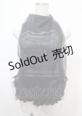 h.naoto Blood / チュール重ねノースリーブトップス  黒 Y-25-04-11-076-HN-TO-SZ-ZY