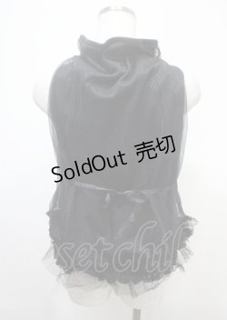 画像2: h.naoto Blood / チュール重ねノースリーブトップス  黒 Y-25-04-11-076-HN-TO-SZ-ZY