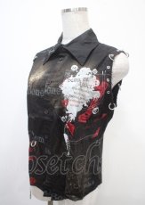 画像3: h.ANARCHY / リング付きノースリーブシャツ  黒 Y-25-04-11-077-HN-BL-SZ-ZS (3)