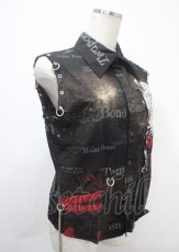 画像4: h.ANARCHY / リング付きノースリーブシャツ  黒 Y-25-04-11-077-HN-BL-SZ-ZS (4)