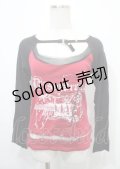 h.ANARCHY / 裾安ピン＆ZIPデザインカットソー  赤×黒 Y-25-04-11-081-HN-TO-SZ-ZY