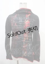 h.ANARCHY / チャイナハイネックカットソー  黒×赤 Y-25-04-11-082-HN-TO-SZ-ZY