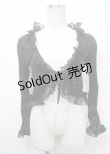 h.Jelly HONEY / 蝶＆いちごptフリルレースボレロ  黒 Y-25-04-11-084-HN-TO-SZ-ZS