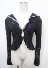 h.Jelly HONEY / 蝶ptフーディフリルボレロ  黒×紫 Y-25-04-11-087-HN-TO-SZ-ZY