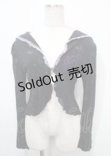 h.Jelly HONEY / 蝶ptフーディフリルボレロ  黒×紫 Y-25-04-11-087-HN-TO-SZ-ZY