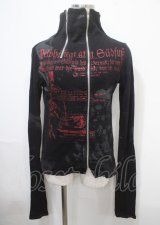 h.ANARCHY / ダブルZIPハイネック長袖パーカー  黒 Y-25-04-11-090-HN-TO-SZ-ZY
