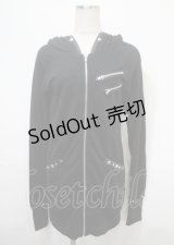 Drug Honey / スタッズ付きフードパーカー  黒 Y-25-04-11-101-PU-TO-SZ-ZY