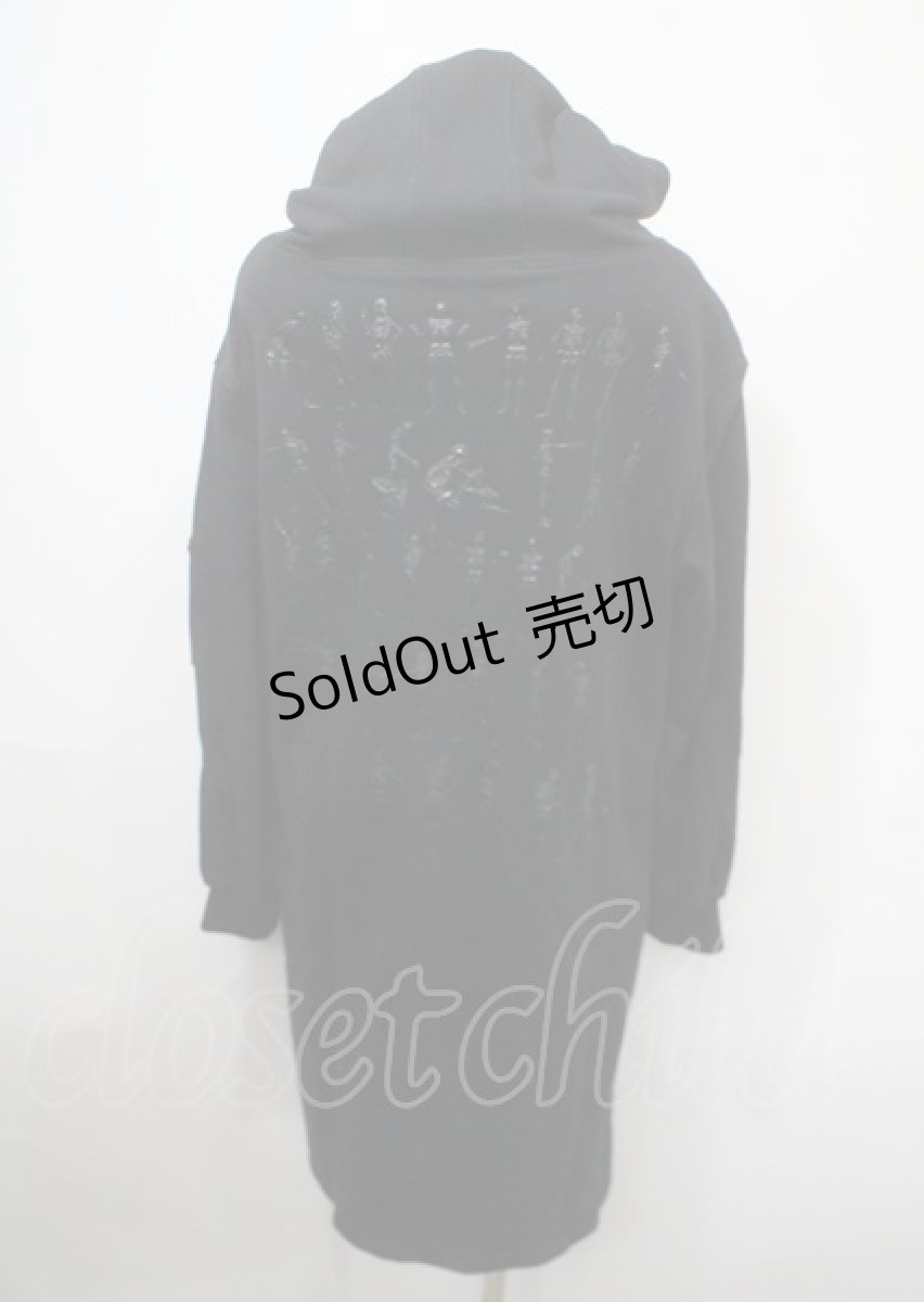画像2: 【SALE】PUNK RAVE / The Undead Hoodie Dress F ブラック Y-25-04-11-108-PU-OP-SZ-ZT203 (2)