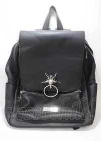 KILL STAR / Baphomet backpack Brimstone  黒 Y-25-04-11-012-PU-BG-SZ-ZY