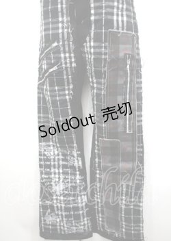 画像3: h.ANARCHY / 網柵×チェックptパンツ  黒 Y-25-04-11-123-HN-PA-SZ-ZY