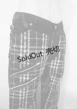 画像4: h.ANARCHY / 網柵×チェックptパンツ  黒 Y-25-04-11-123-HN-PA-SZ-ZY