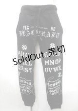 BLACK CRAFT / Ouija Sweatpants  黒 Y-25-04-11-128-PU-PA-SZ-ZY