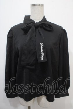 画像1: TRAVAS TOKYO / Bowtie blouse F ブラック Y-25-04-15-037-PU-BL-SZ-ZY