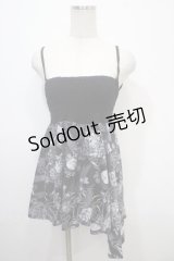 gouk / 和柄イレヘムキャミ  グレー Y-25-04-15-039-GO-TO-SZ-ZY