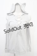 NieR Clothing / 肩出しレースアップトップス F グレー Y-25-04-15-040-PU-TO-SZ-ZY