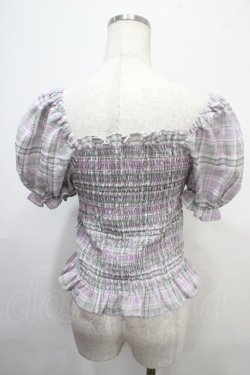画像2: Candy Stripper / VOLUME SLEEVE SHIRRINGトップス 2 ラベンダー Y-25-04-15-042-PU-TO-SZ-ZY