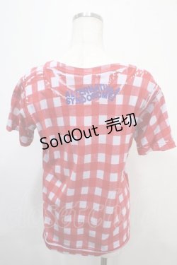 画像2: RNA / チェック×トラTシャツ M ラベンダー×赤 Y-25-04-15-045-PU-TO-SZ-ZY