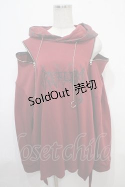 画像1: REFLEM / ショルダーZIPチェーンパーカー F レッド Y-25-04-15-046-PU-TO-SZ-ZT280
