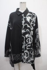 REFLEM / 切換えワイドシャツ/オーバーサイズシャツ F ブラック Y-25-04-15-047-PU-TS-SZ-ZY