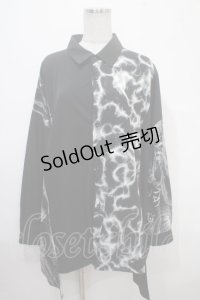 REFLEM / 切換えワイドシャツ/オーバーサイズシャツ F ブラック Y-25-04-15-047-PU-TS-SZ-ZY