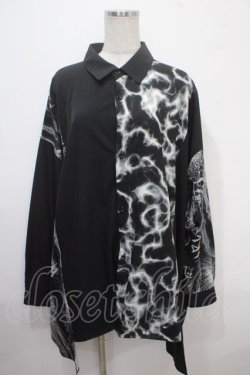 画像1: REFLEM / 切換えワイドシャツ/オーバーサイズシャツ F ブラック Y-25-04-15-047-PU-TS-SZ-ZY