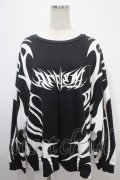 REFLEM / トライバルBIGロングTEE F ブラック Y-25-04-15-048-PU-TO-SZ-ZY