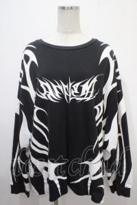 REFLEM / トライバルBIGロングTEE F ブラック Y-25-04-15-048-PU-TO-SZ-ZY