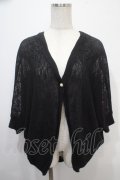 axes femme / 透かしドルマンカーデ M 黒 Y-25-04-15-050-AX-TO-SZ-ZY