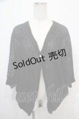 axes femme / 透かしドルマンカーデ M 黒 Y-25-04-15-050-AX-TO-SZ-ZY