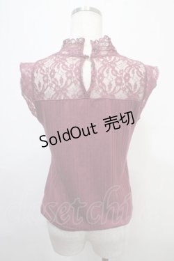 画像2: axes femme / パール使いレースノースリーブトップス M ピンク Y-25-04-15-051-AX-TO-SZ-ZY