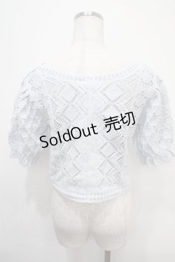 画像2: axes femme POETIQUE / フラワークロシェニットCD M サックス Y-25-04-15-059-AX-TO-SZ-ZY