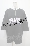 TRAVAS TOKYO / Logo half zip スウェット  黒 Y-25-04-15-062-PU-TO-SZ-ZY