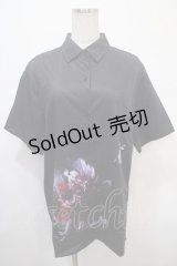 NieR Clothing / プリントシャツ  黒 Y-25-04-15-063-PU-BL-SZ-ZY