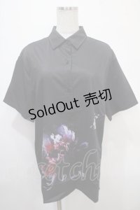 NieR Clothing / プリントシャツ  黒 Y-25-04-15-063-PU-BL-SZ-ZY