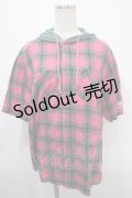 Candy Stripper / チェックシャツパーカー  ピンク Y-25-04-15-066-PU-TO-SZ-ZY