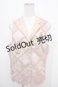 PINK HOUSE / フリル薔薇パッチワークベスト  ピンク Y-25-04-15-070-LO-TO-SZ-ZY
