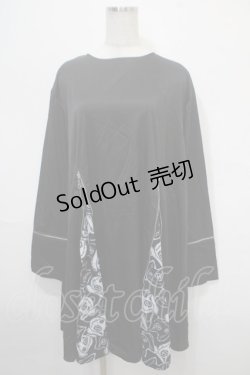 画像1: NieR Clothing / ZIPデザインワンピース  黒 Y-25-04-15-082-PU-OP-SZ-ZY