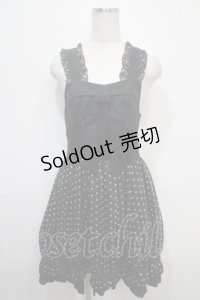 PEACE NOW /スターシフォン切替ワンピース  黒ｘ白 Y-25-04-15-083-PU-TO-AS-ZY