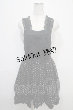 画像1: PEACE NOW /スターシフォン切替ワンピース  黒ｘ白 Y-25-04-15-083-PU-TO-AS-ZY