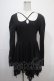 画像1: PUNK RAVE / Asymmetric Pointed Hem Flare Sleeves Gothic Dress M-L 黒 Y-25-04-15-086-PU-OP-SZ-ZY (1)