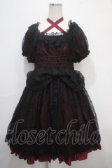 Vallee lys / Mellow Melody Dress  黒×赤 Y-25-04-15-088-GO-OP-SZ-ZY
