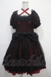 Vallee lys / Mellow Melody Dress  黒×赤 Y-25-04-15-088-GO-OP-SZ-ZY