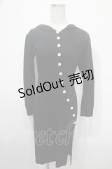 NieR Clothing / 刺繍入りボタンロングトップス  黒 Y-25-04-15-090-PU-TO-SZ-ZY