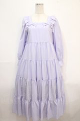 Maria pipi / リボン&ティアードドレス  ラベンダー Y-25-04-15-097-EL-OP-AS-ZY