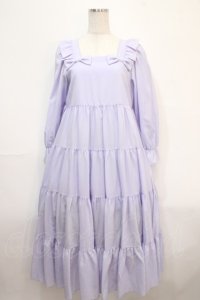 Maria pipi / リボン&ティアードドレス  ラベンダー Y-25-04-15-097-EL-OP-AS-ZY