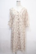 axes femme / 小花シフォンロングカーディガン M 生成り Y-25-04-15-105-AX-TO-SZ-ZI