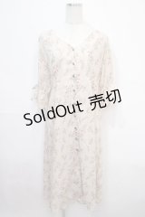 axes femme / 小花シフォンロングカーディガン M 生成り Y-25-04-15-105-AX-TO-SZ-ZI