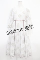 axes femme / ウォールオーナメント柄ワンピース M キナリ Y-25-04-15-106-AX-OP-SZ-ZY