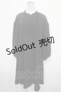 axes femme / チャイナ釦ロングシャツワンピース M 黒 Y-25-04-15-112-AX-OP-SZ-ZI