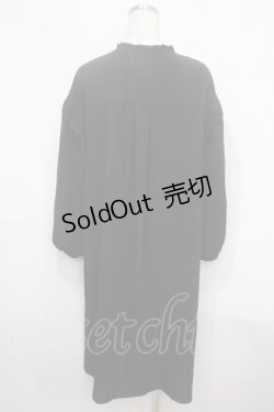 画像2: axes femme / チャイナ釦ロングシャツワンピース M 黒 Y-25-04-15-112-AX-OP-SZ-ZI